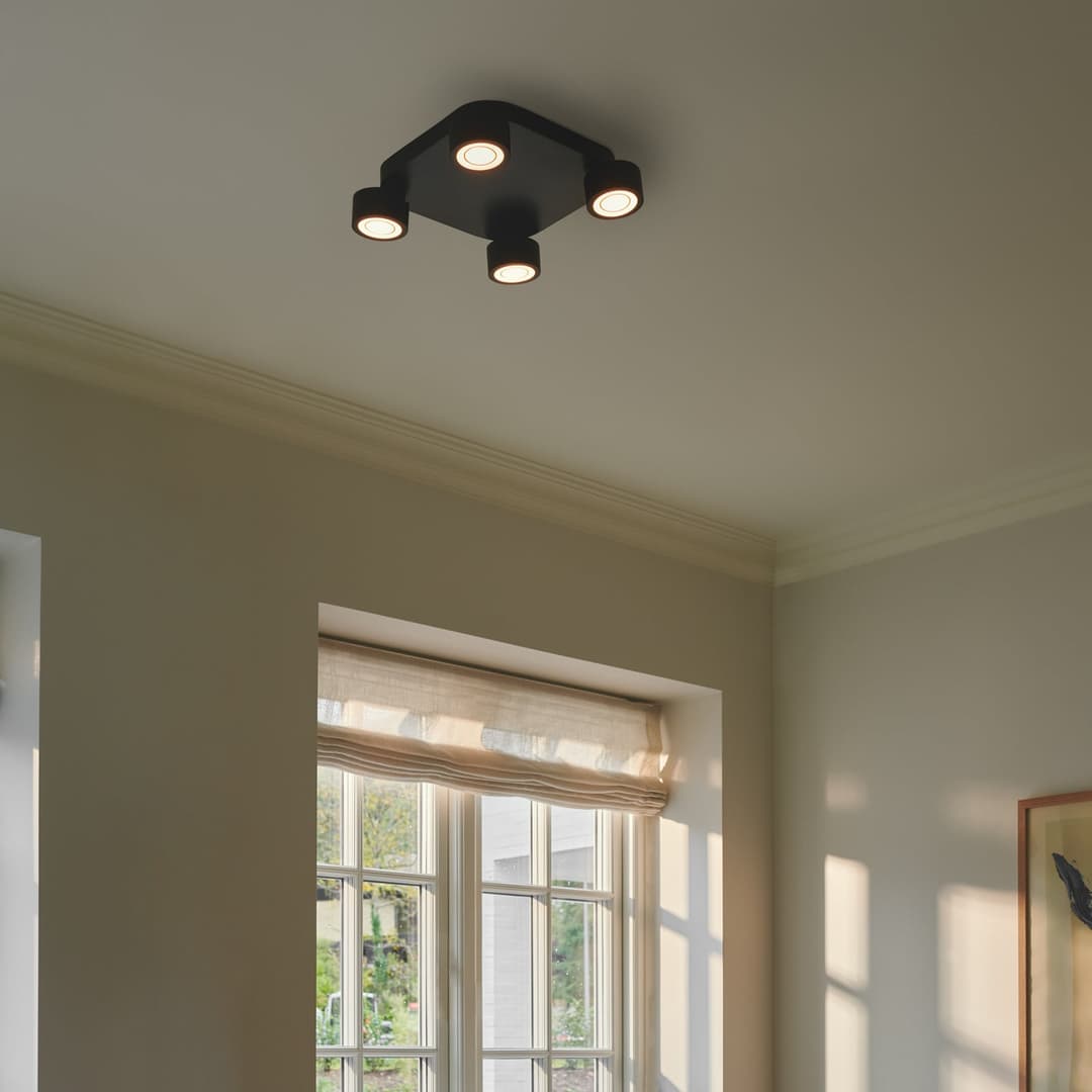 Clyde 4-Spot Deckenleuchte Black - Nordlux - Flurbereich - Metall - Mehrflammig