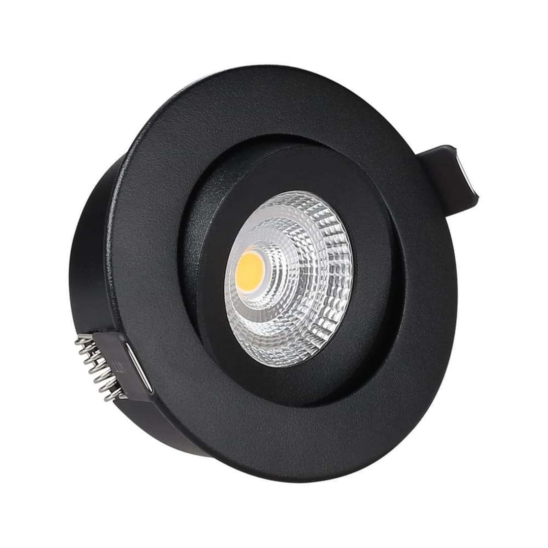 Downlight Spotlight 7W 2700K Tilt Schwarz - Antidark - Wohnzimmer - Metall