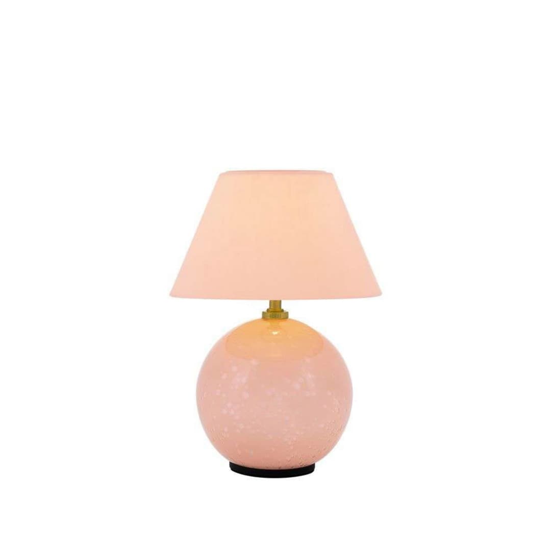 Iris Portable Tischleuchte rosé 22 cm G4 - Globen Lighting - Wohnzimmer - Vintage - Glas - Einflammig