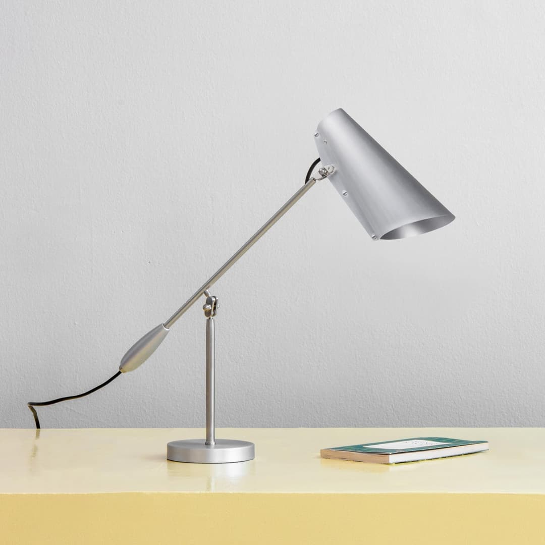 Birdy Tischleuchte Grau - Northern - Wohnzimmer - Design - Metall - Einflammig