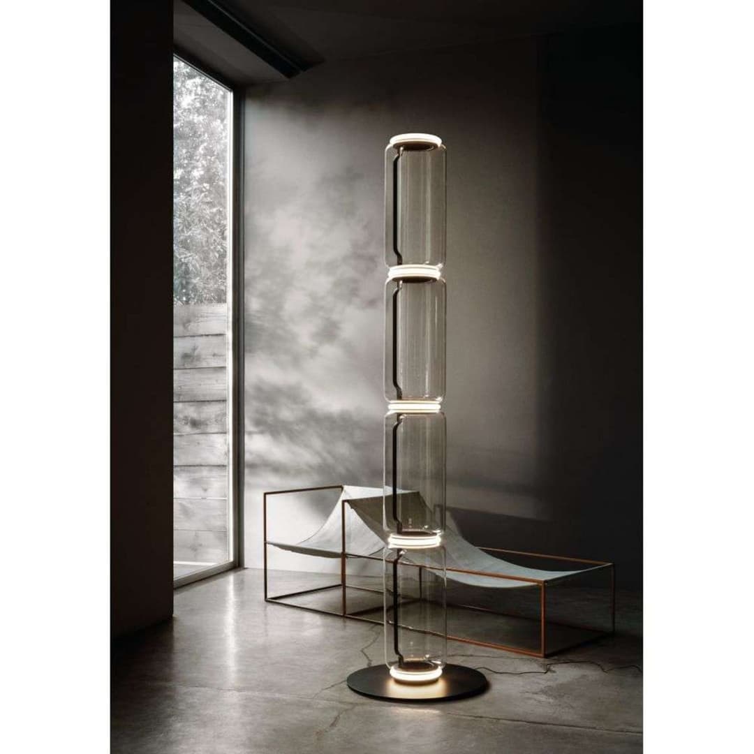 Noctambule F4 Stehleuchte High Cylinder - Flos - Wohnzimmer - Design - Glas - Mehrflammig