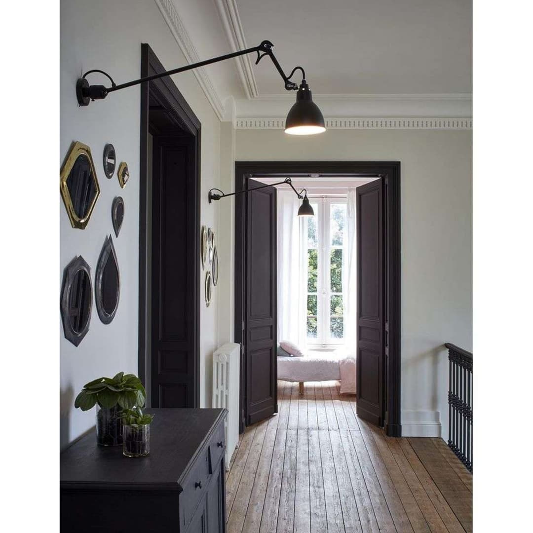 Lampe Gras 304 L60 Wandleuchte, schwarz – DCW - Wohnzimmer - Metall