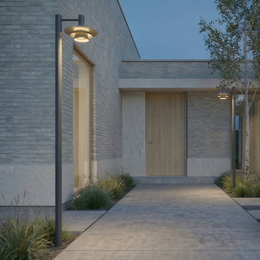 Montaro LED-Außenleuchte, anthrazit, 220 cm, IP54, Aluminium - Lucande - Modern - Einflammig