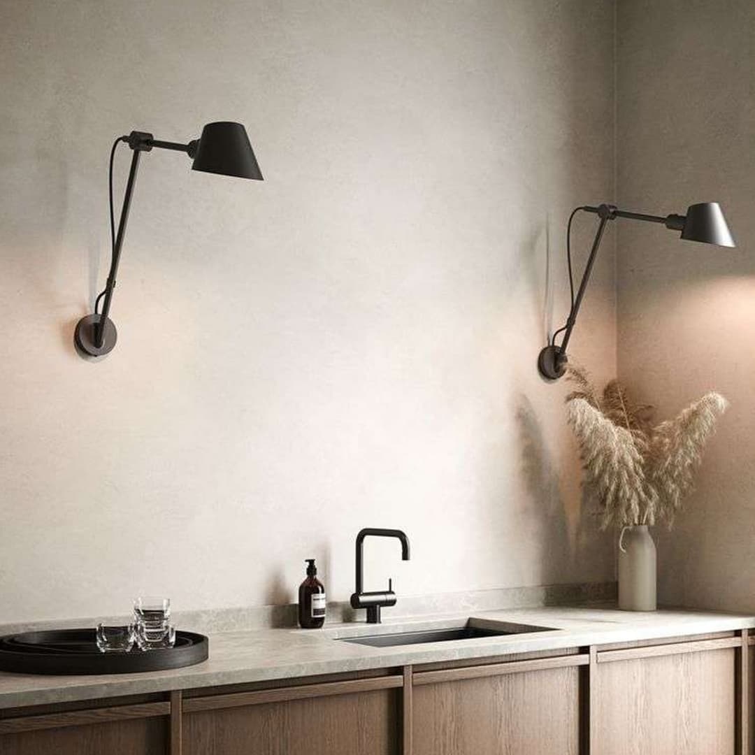Stay Long Wandleuchte Schwarz - DFTP DFTP by Nordlux - Wohnzimmer - Aluminium