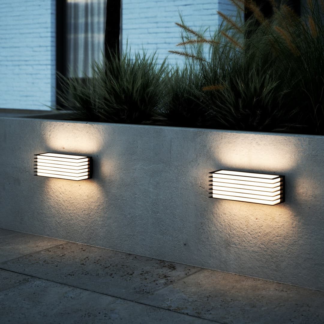 Fluctus 28 Außen Wandleuchte Black - Nordlux Fluktus - Modern - Metall - Eckig