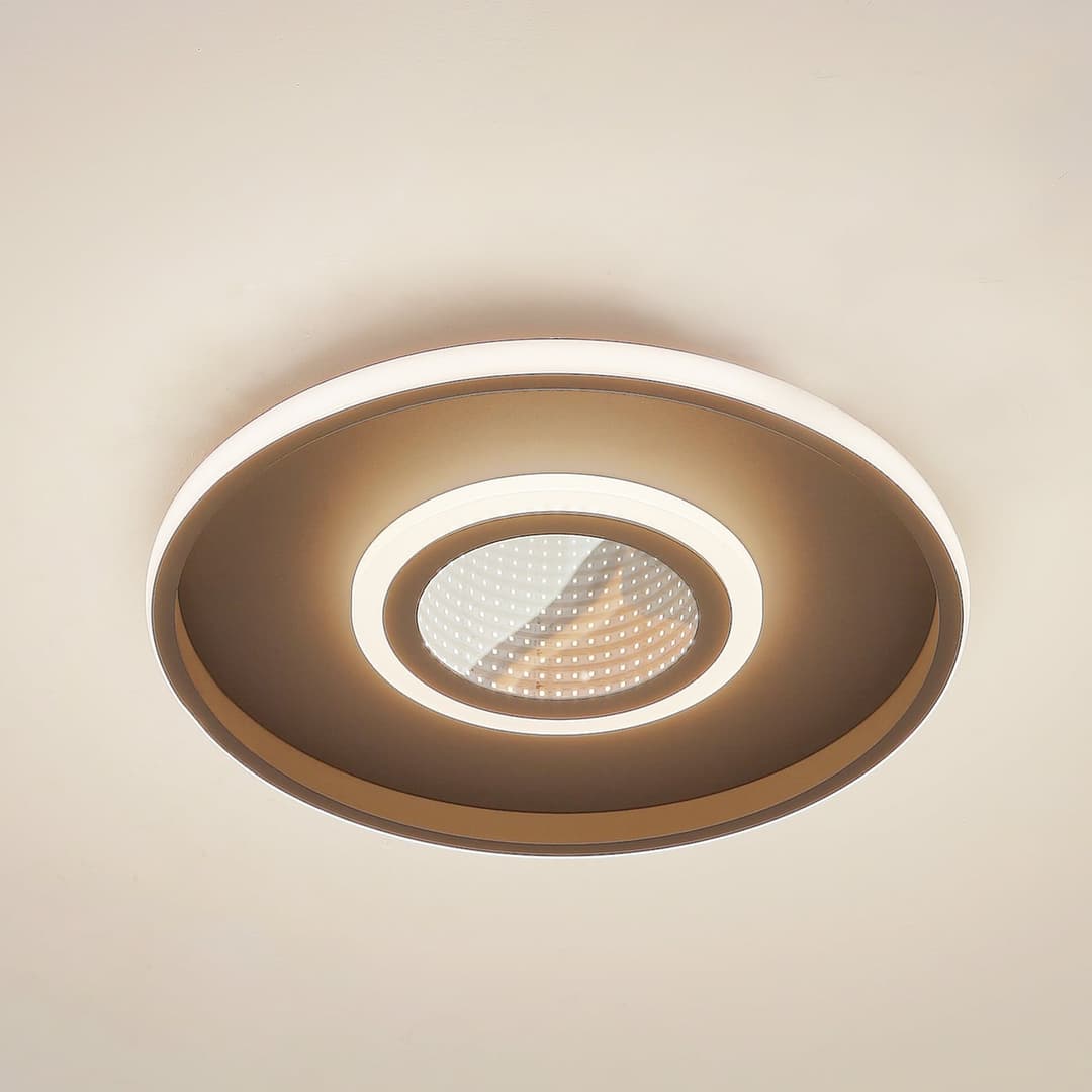 Selian LED Deckenleuchte Schwarz/Weiß - Lindby - Wohnzimmer - Modern - Metall - Rund