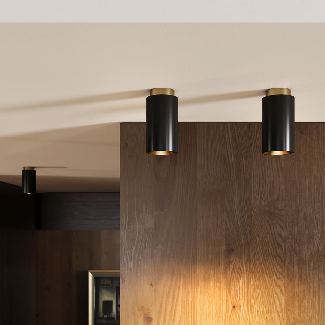 Tobo C85 Deckenleuchte, schwarz, Stahl, GU10 - DCW - Wohnzimmer - Design - Metall - Einflammig