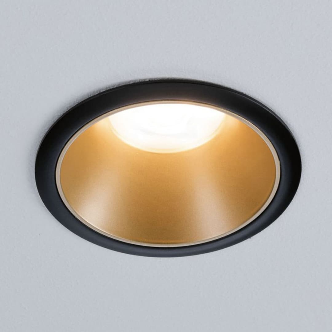 Cole Spotlight GU10, schwarz/gold - Paulmann - Wohnzimmer - Modern - Metall - Einflammig