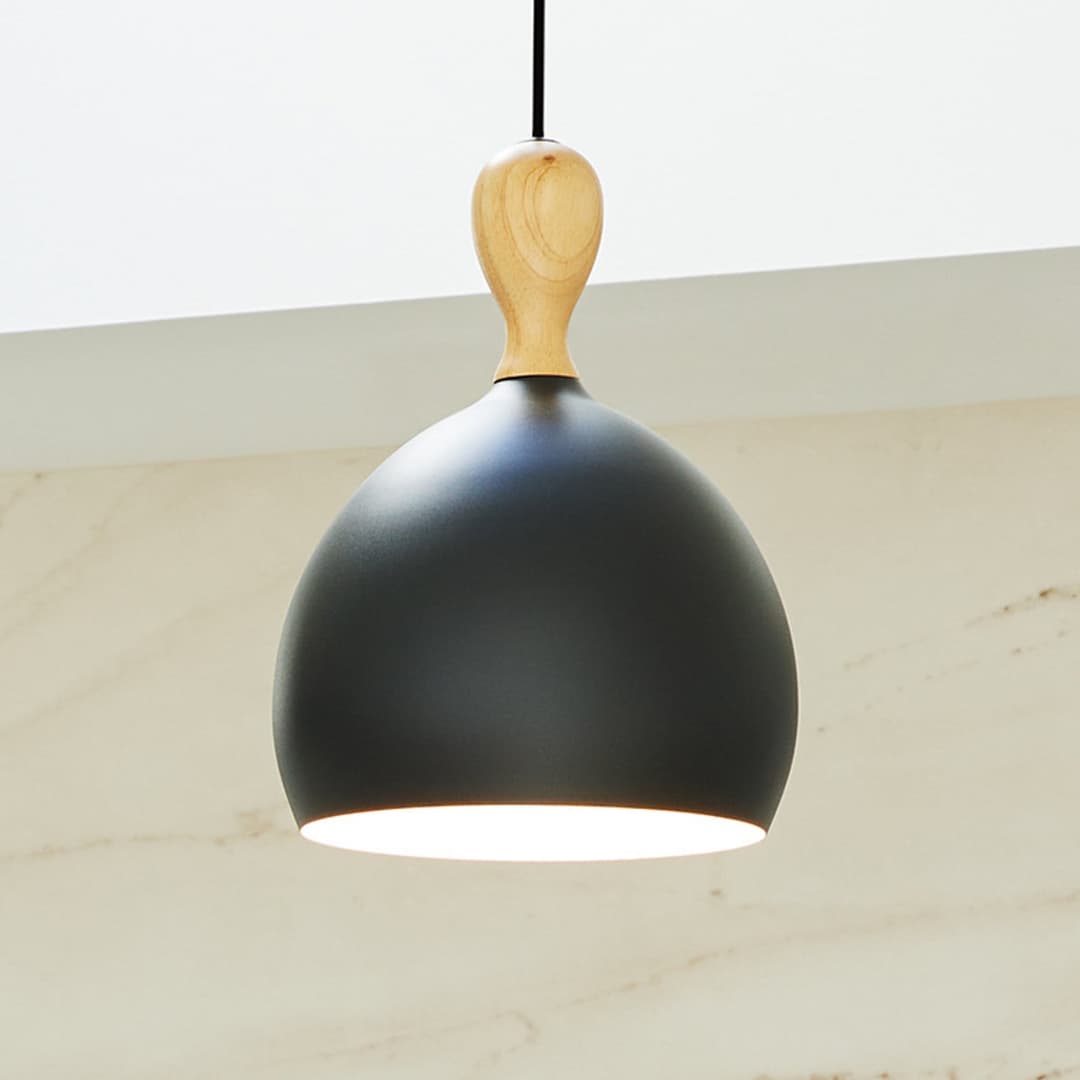 Dueodde Hängelampe, schwarz Ø 24 cm Metall E27 - Halo Design - Wohnzimmer - Skandinavisch - Einflammig
