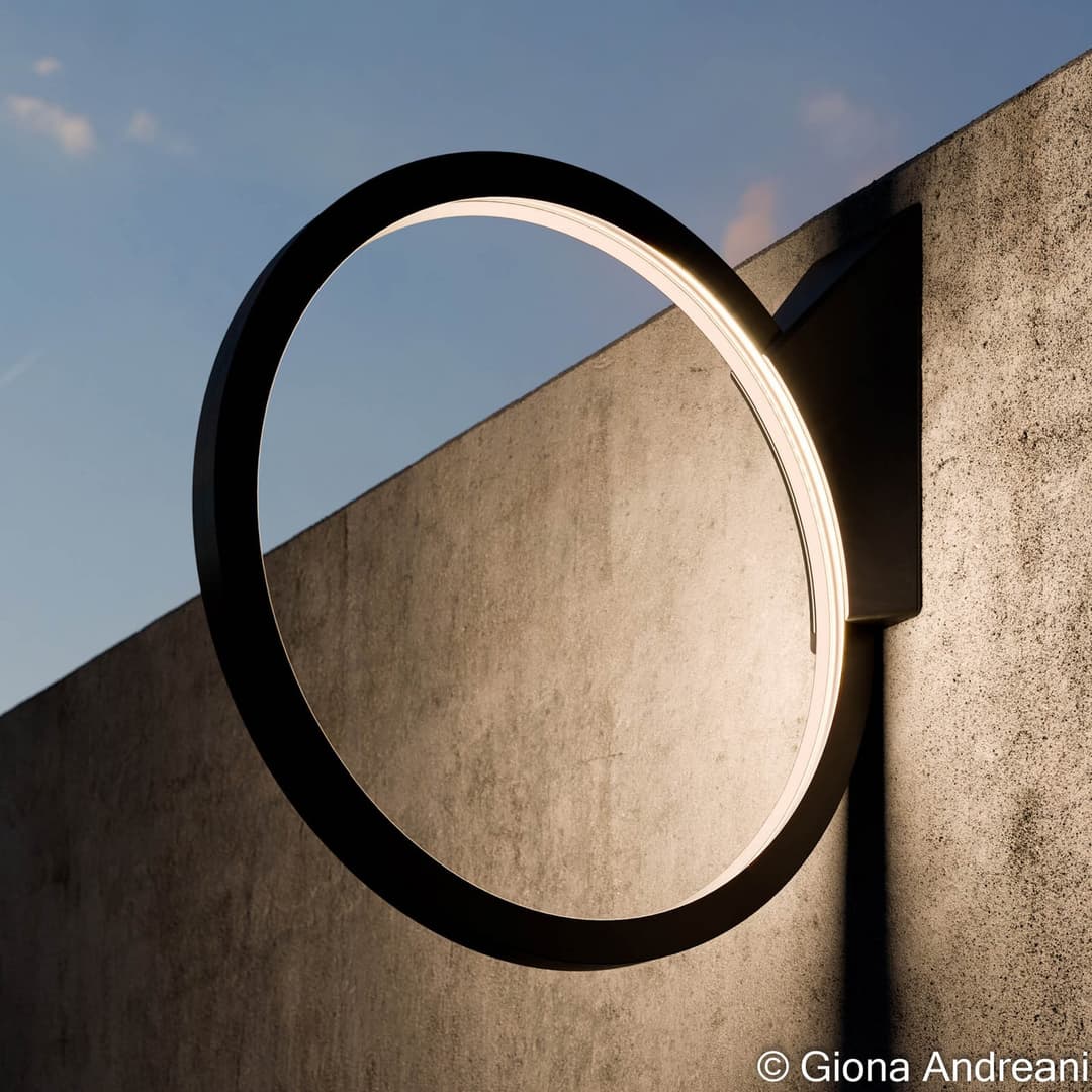 O 45 F/W Außenwandleuchte/Stehleuchte Black - Artemide - Design - Metall