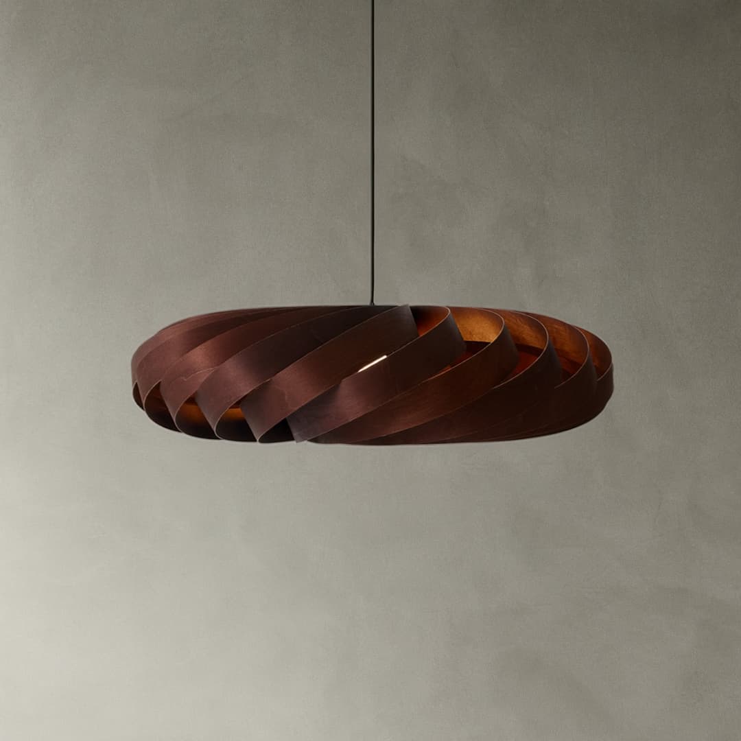 TR5 Pendelleuchte Ø100 Birch Brown - Tom Rossau - Wohnzimmer - Holz