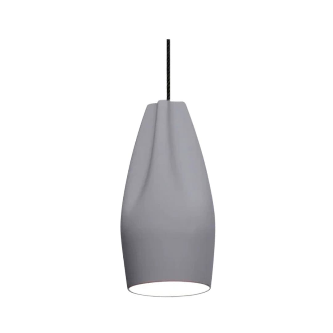 Pleat Box 13 LED Pendelleuchte Grau/Weiß - Marset - Wohnzimmer - Keramik