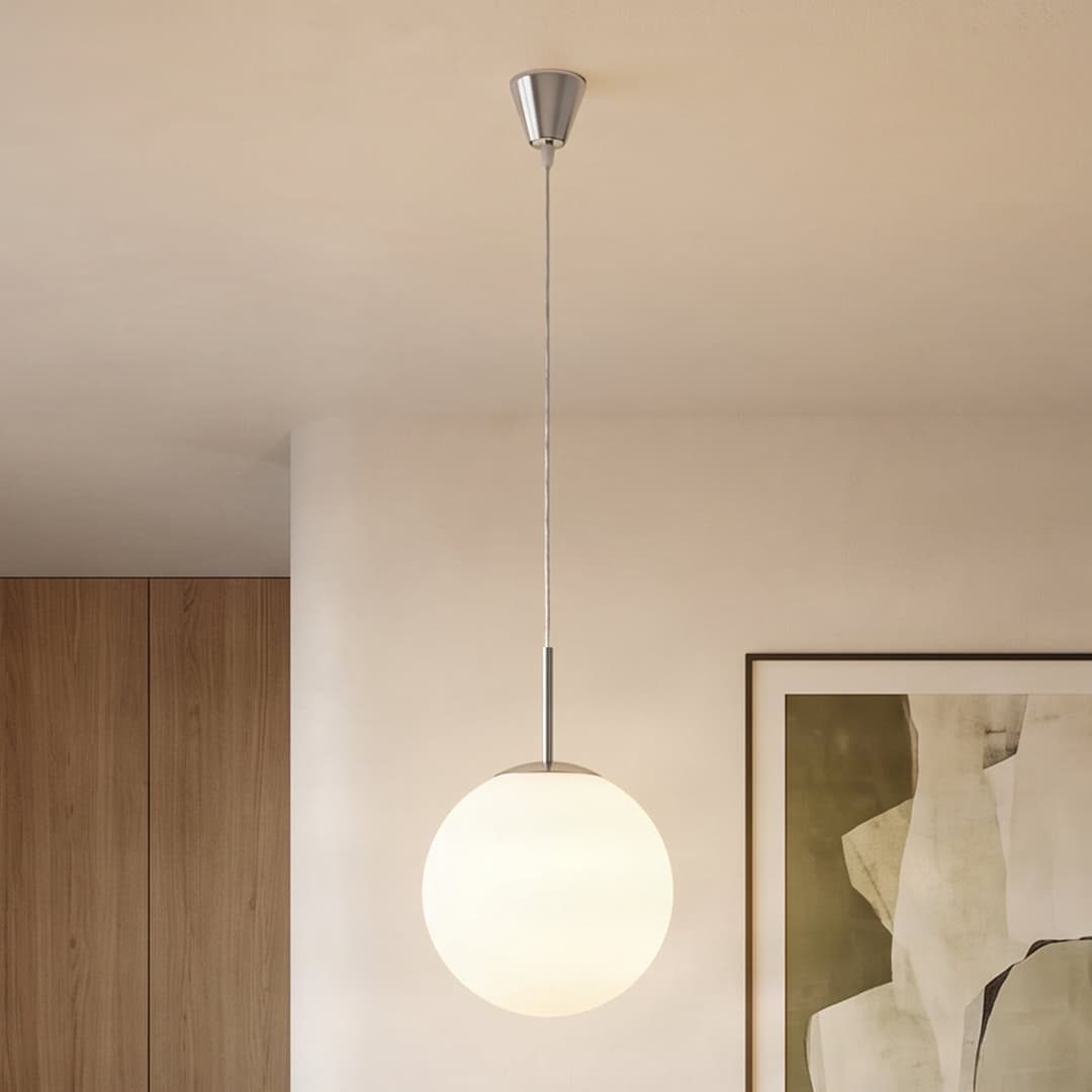 Marike Pendelleuchte Ø30 White - Lindby - Wohnzimmer - Modern - Glas - Kugel