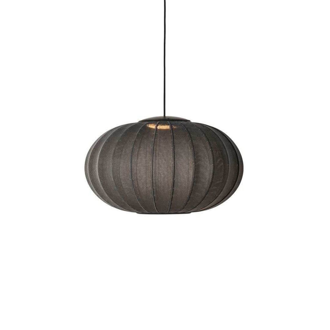 Knit-Wit 57 Oval LED Pendelleuchte Black - Made By Hand - Schlafzimmer - Stoff / Textil