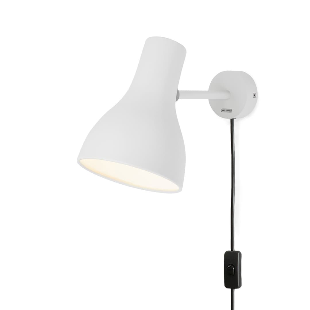 Type 75 Anbauwandlampe mit Stecker, weiß - Anglepoise - Wohnzimmer - Design - Metall - Einflammig