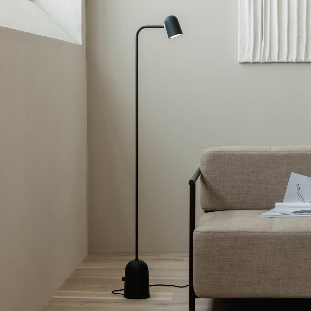 Buddy Stehleuchte Black - Northern Buddy floor - Wohnzimmer - Skandinavisch - Metall - Einflammig