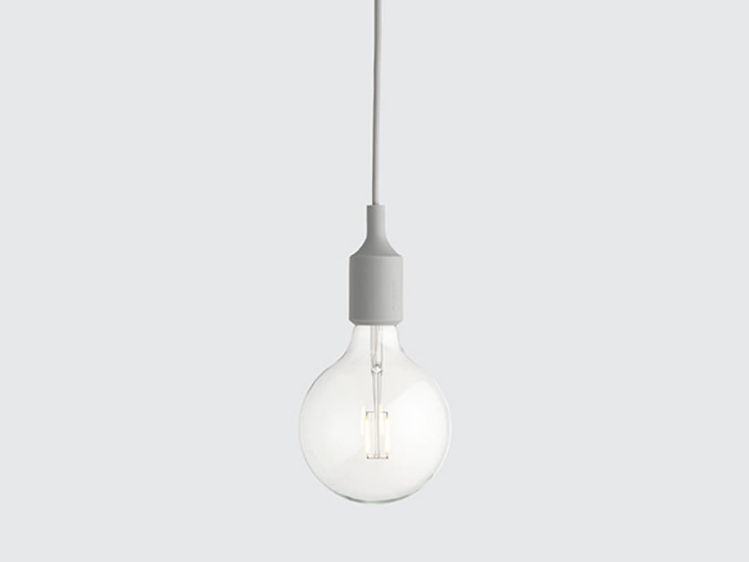 E27 Pendelleuchte Light Grey - Muuto - Esszimmer - Design - Kunststoff