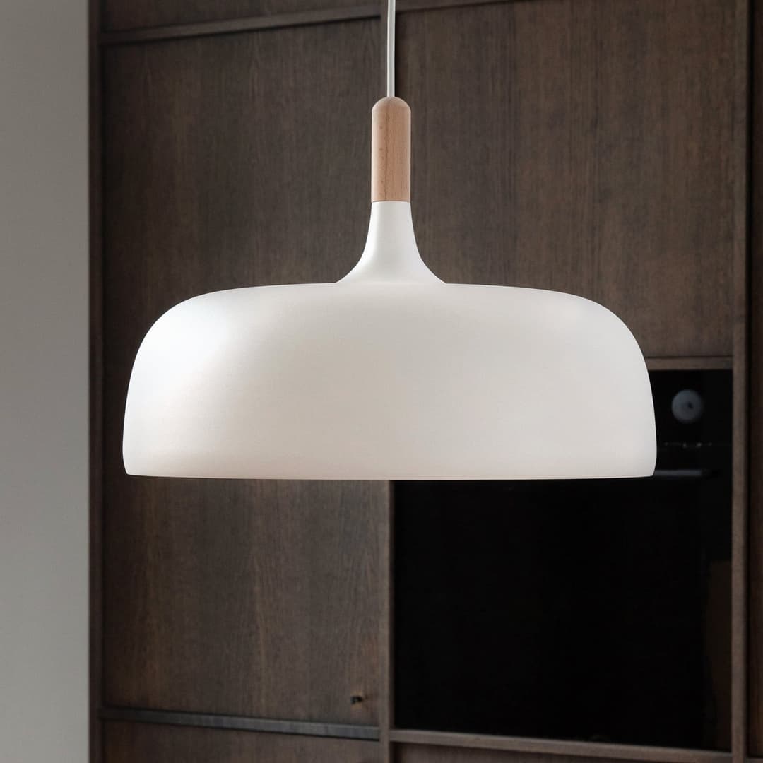 Acorn Pendelleuchte Matt White - Northern - Wohnzimmer - Design - Metall - Einflammig