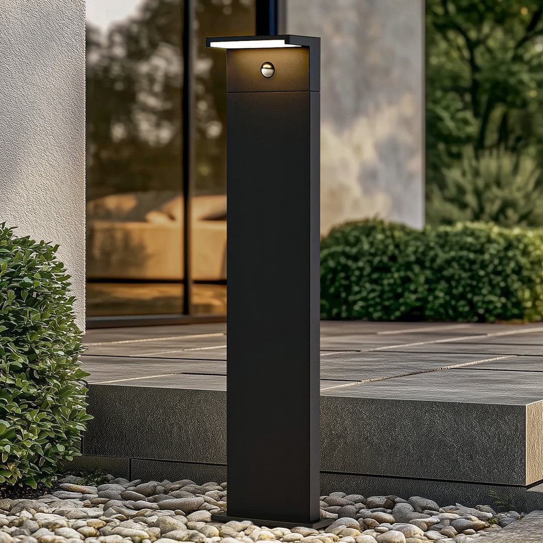 Iberion LED-Wegeleuchte, anthrazit, Sensor, 90 cm - Arcchio - Terrasse - Modern - Aluminium - Eckig
