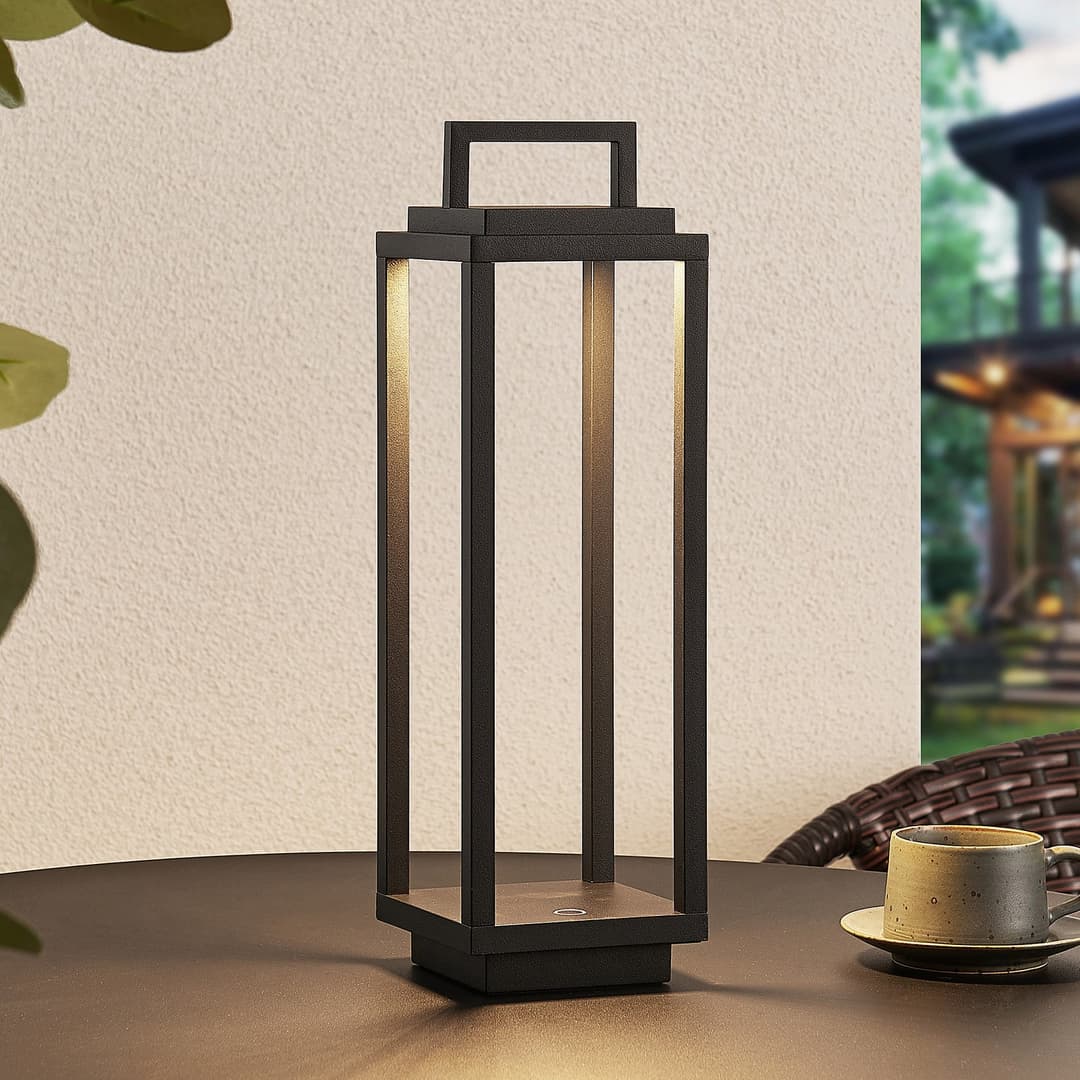 Mirina Portable Außenleuchte Black - Lucande - Modern - Metall - Laterne