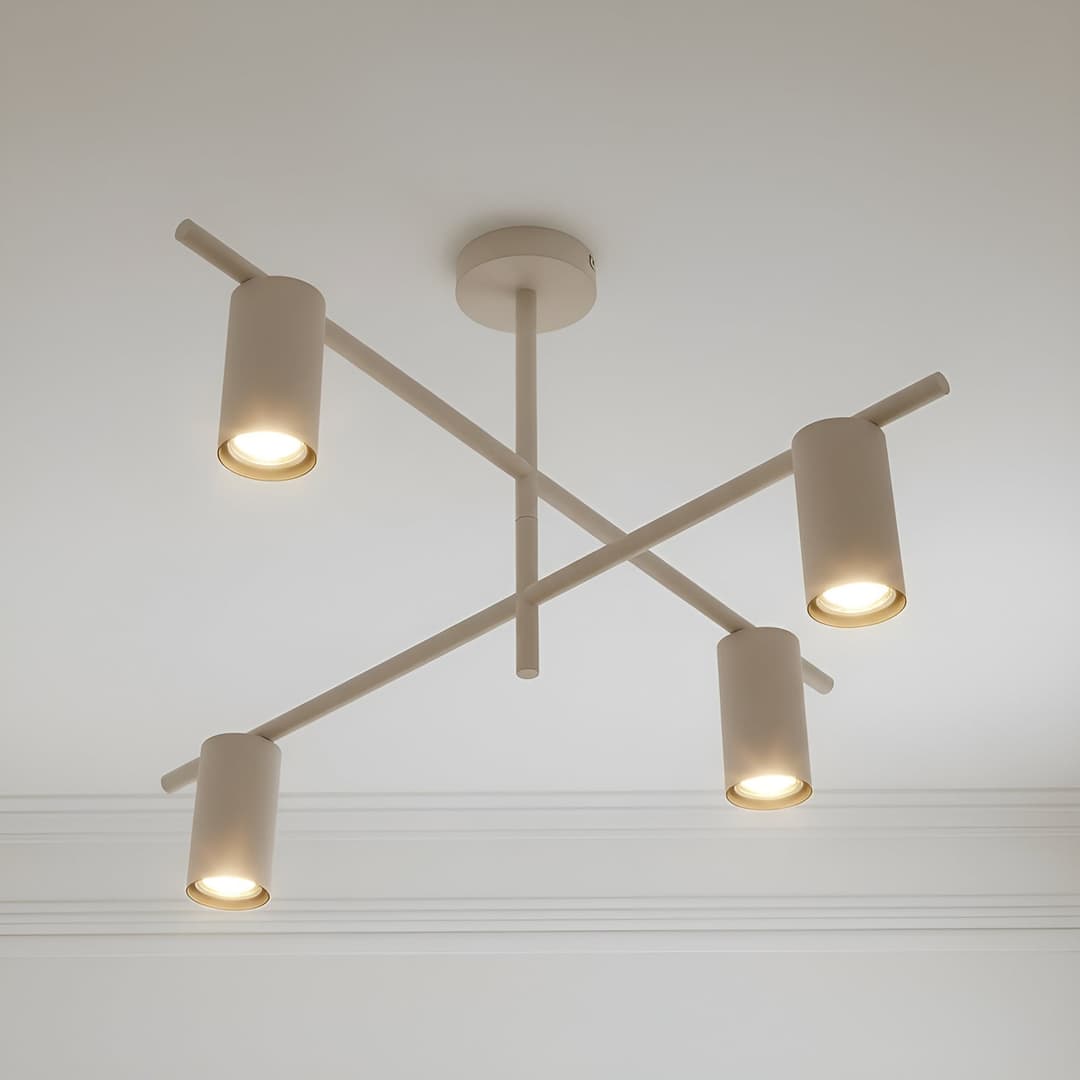 Marilou Deckenleuchte Beige - Lindby - Wohnzimmer - Modern - Metall - Mehrflammig