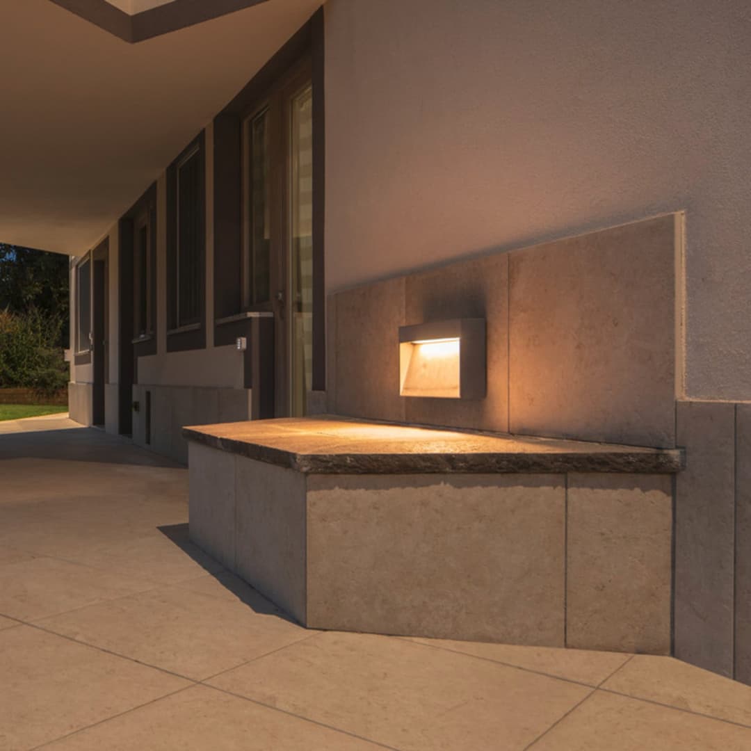 Concreto LED Außenwandleuchte L IP65 Light Grey - SLV - Modern - Beton - Eckig