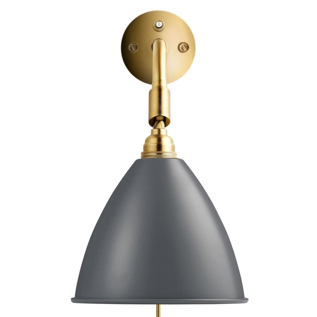 Bestlite BL7 Wandleuchte Ø 16 cm Grau/Messing- GUBI - Wohnzimmer - Design - Metall - Einflammig