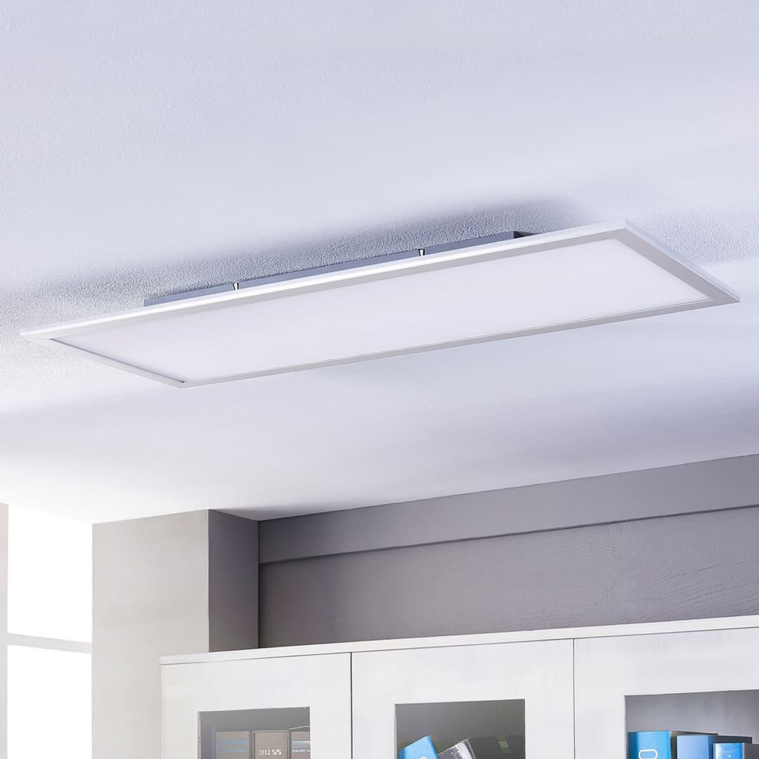 Livel LED Deckenleuchte 4.000K 120x30 White/Silver - Lindby - Küche - Modern - Kunststoff - Eckig