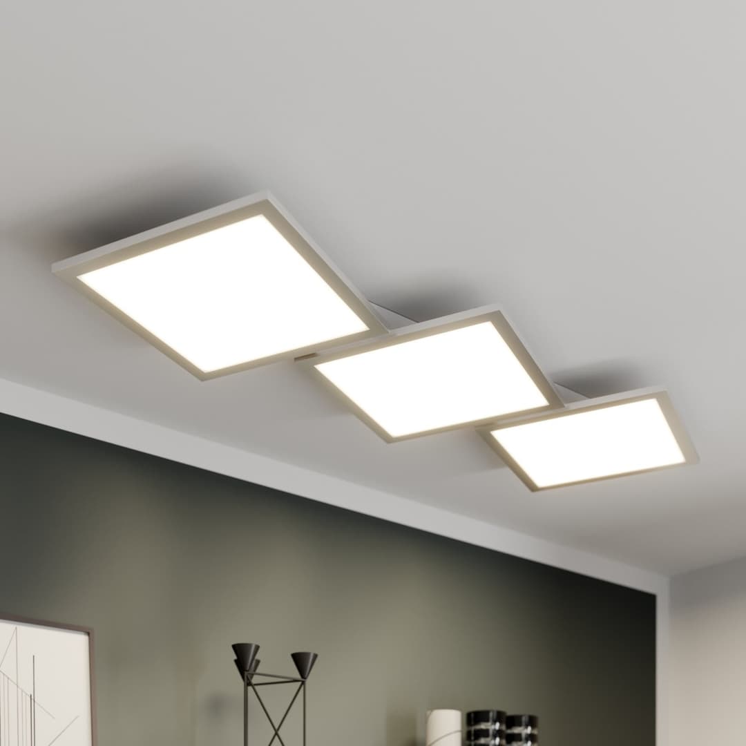 Ilira 3 Deckenleuchte White/Silver - Lucande - Küche - Modern - Aluminium - Mehrflammig