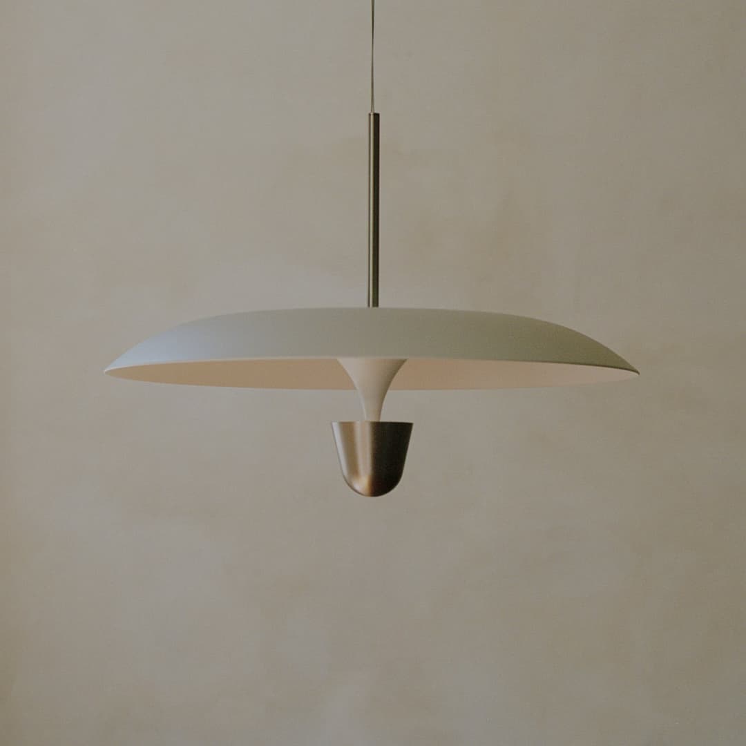 Kantarell LED-Pendelleuchte, Ø 55 cm, nickel - New Works - Esszimmer - Design - Metall - Einflammig