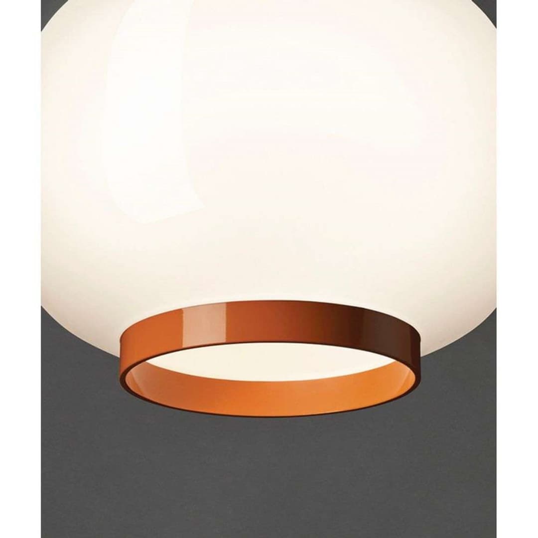 Chouchin 1 Reverse LED-Hängelampe, weiß/orange - Foscarini - Glas