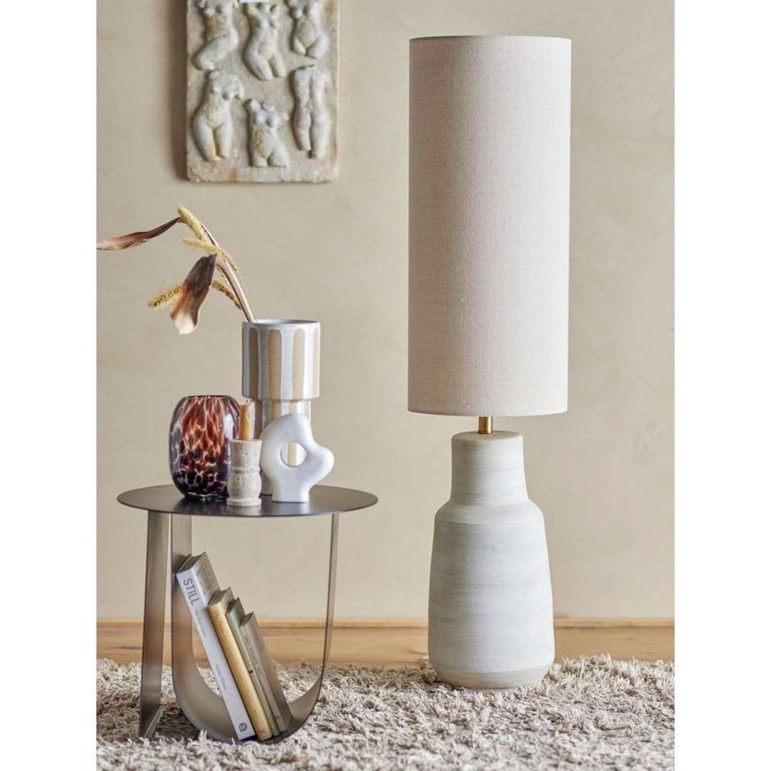 Linetta Stehleuchte White - Bloomingville - Wohnzimmer - Stoff / Textil
