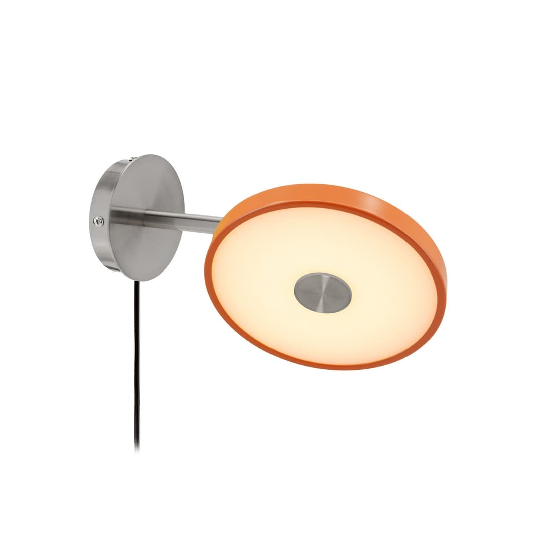 Asteria Short LED-Wandlampe, orange, Stahl, Stecker - UMAGE - Wohnzimmer - Design - Metall - Einflammig