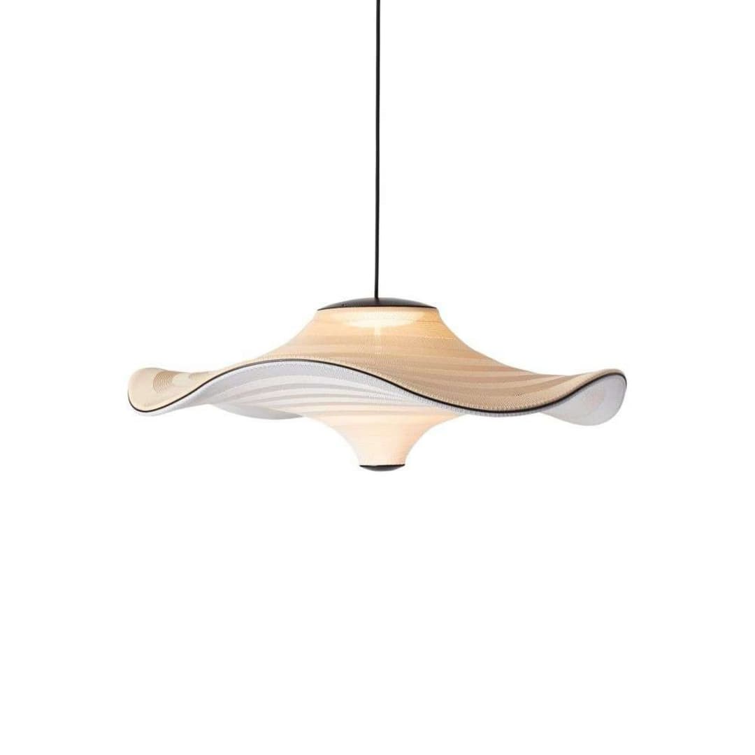 LED-Pendelleuchte Flying Sandfarben Ø 78 cm - Made By Hand - Schlafzimmer - Stoff / Textil