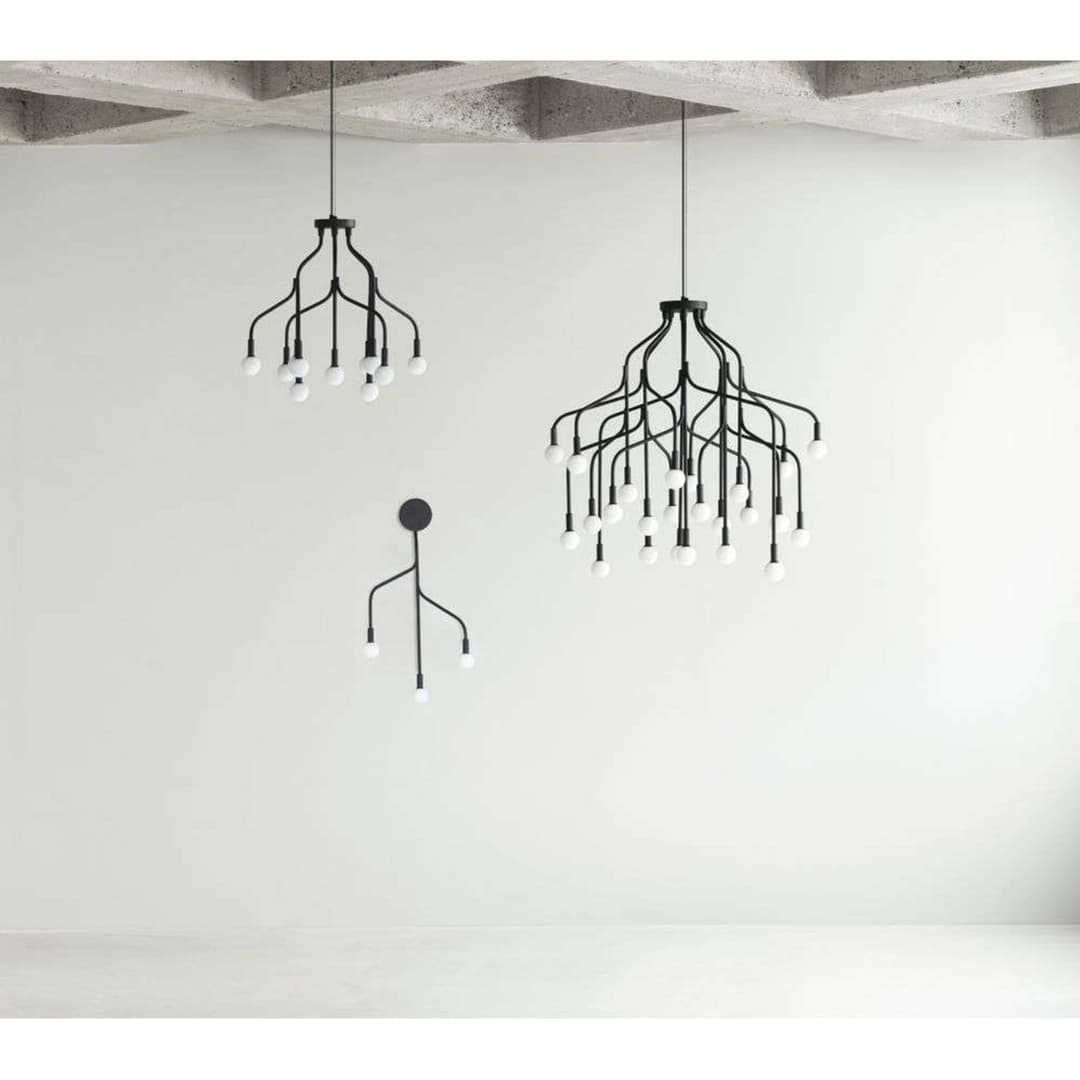 Vekst Pendelleuchte Large Black - Normann Copenhagen - Wohnzimmer - Metall