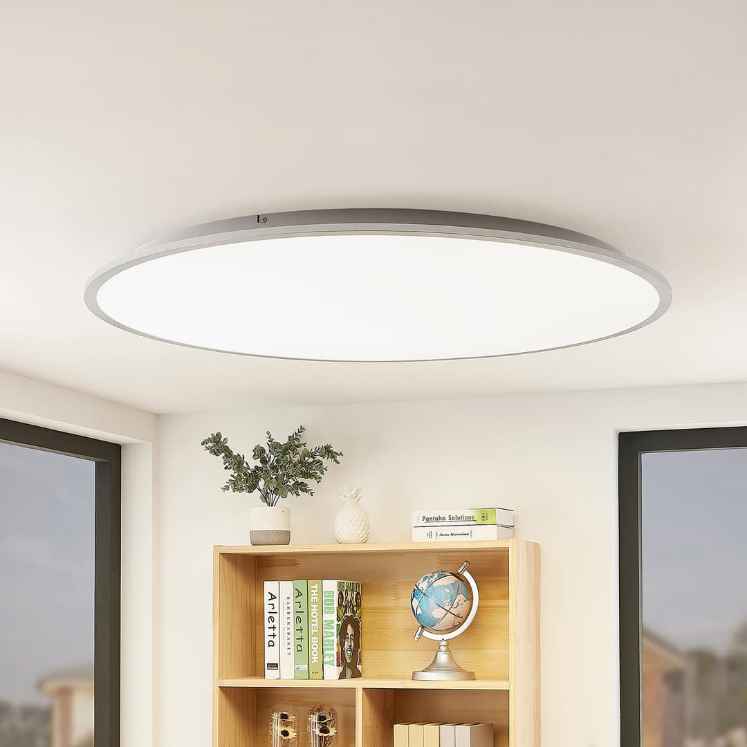 Narima LED Deckenleuchte 4.000K Ø100 White/Silver - Lindby - Küche - Modern - Kunststoff - Rund