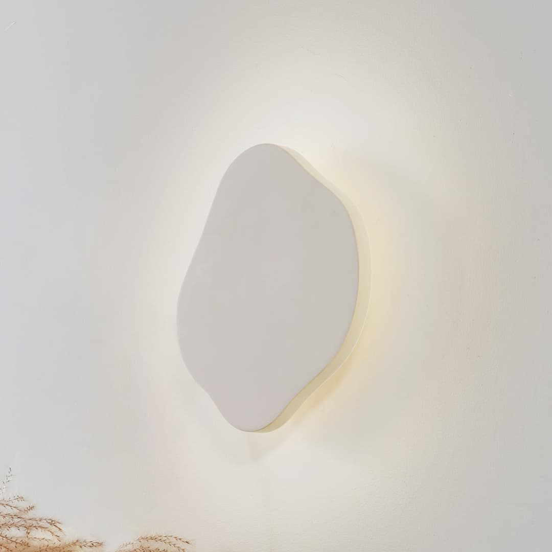 Nielson LED-Wandlampe Höhe 30 cm beige Gips - Lindby - Wohnzimmer - Modern - Gips / Ton - Einflammig