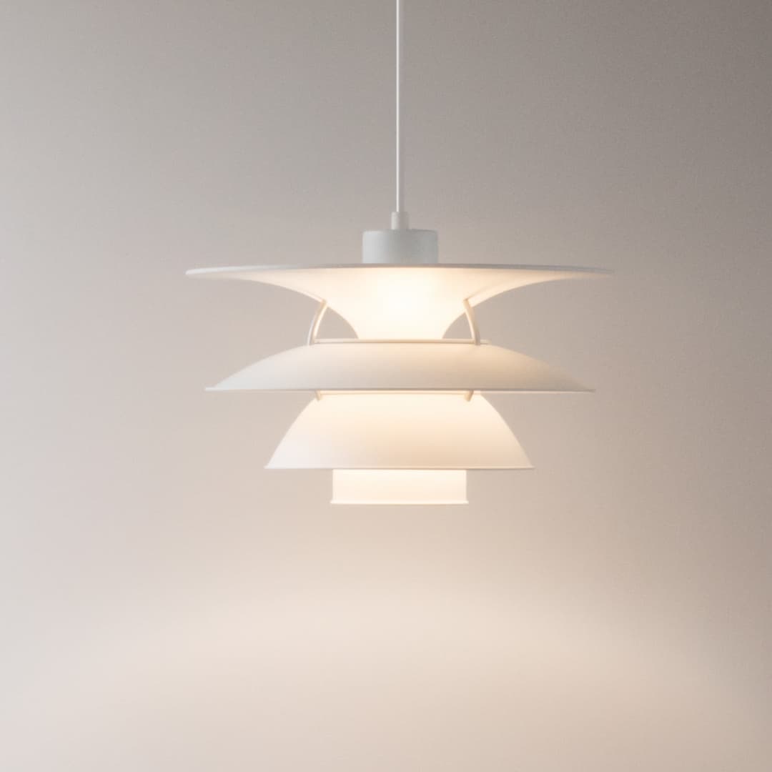 PH 5-4½ Pendelleuchte White - Louis Poulsen PH 5-4 1/2 - Wohnzimmer - Design - Metall - Einflammig