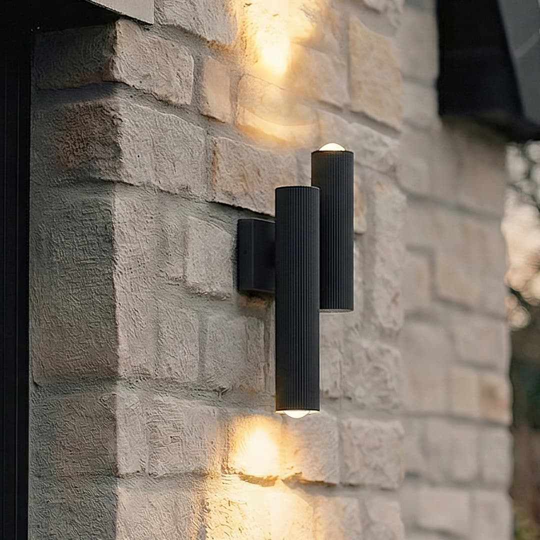 Torvian LED-Außenwandleuchte, zweiflammig, Metall, anthrazit - Lucande - Terrasse - Modern - Mehrflammig