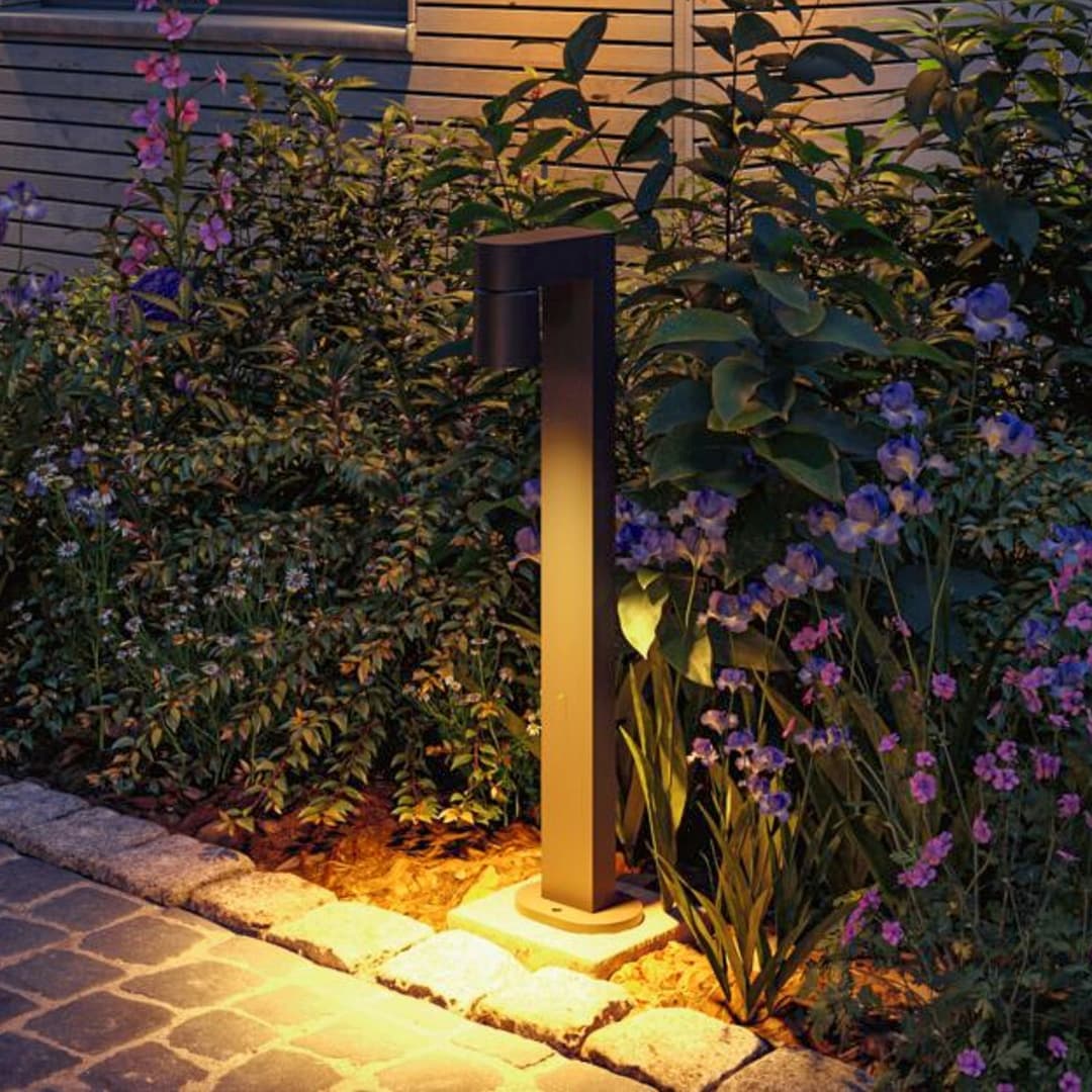 Kimu 1 LED-Wegelampe, anthrazit, 2.200 K, IP44 - Paulmann - Modern - Aluminium - Einflammig