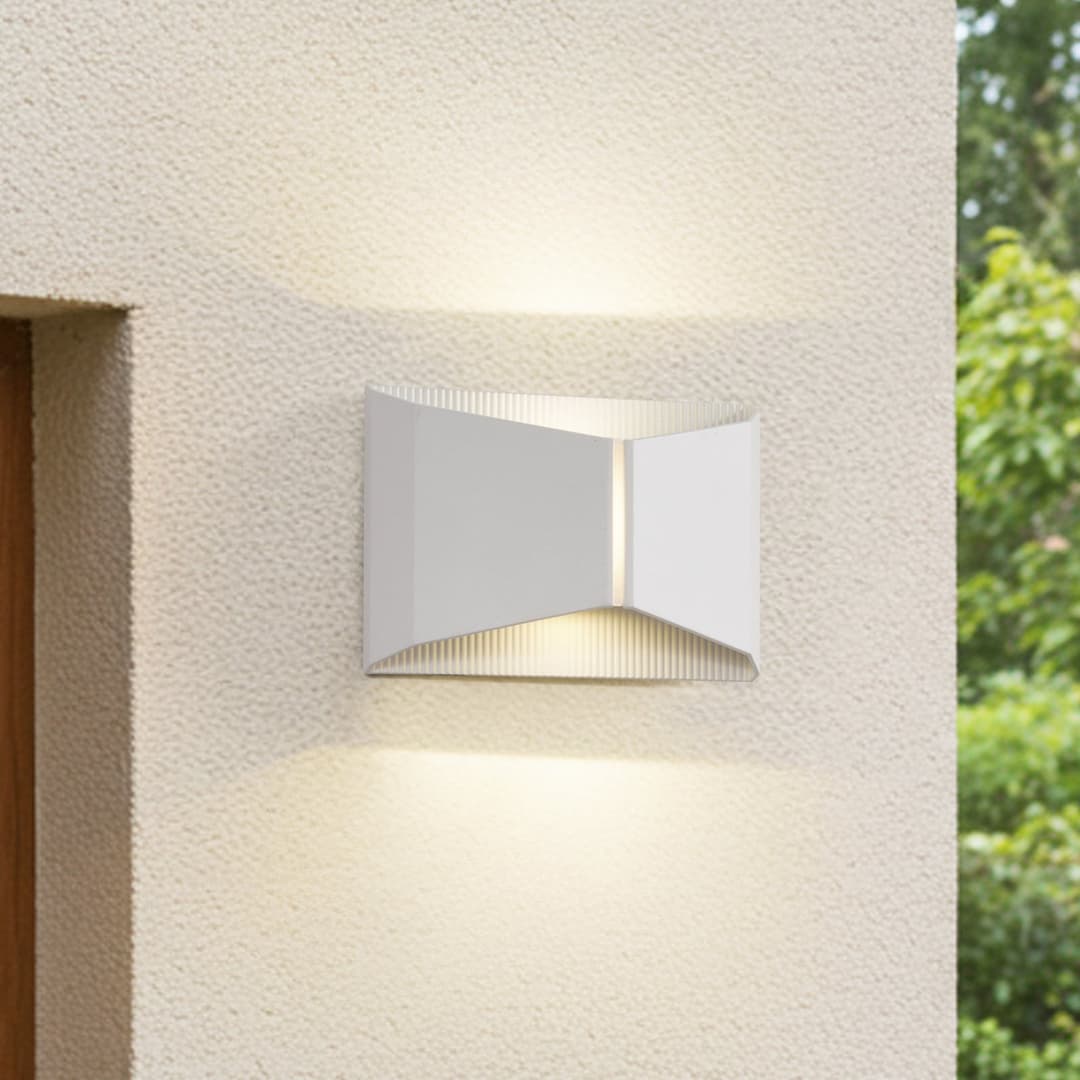 Anlira LED-Außenwandleuchte, up & down, weiß, IP65 - Lindby - Terrasse - Modern - Metall - Eckig