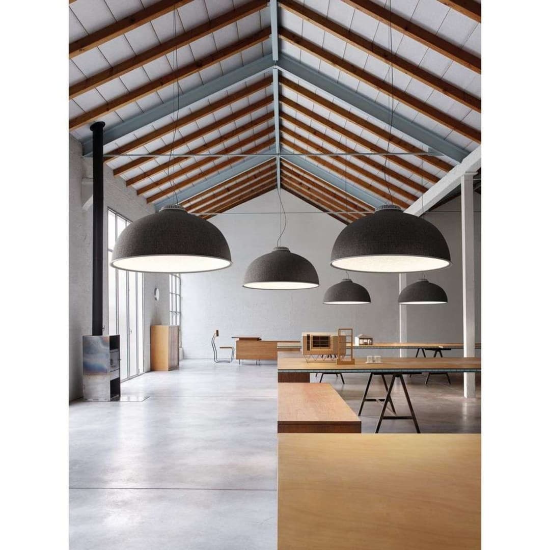 Farel LED-Pendelleuchte Dunkelgrau/Weiß 2.700 K - Luceplan - Esszimmer - Aluminium