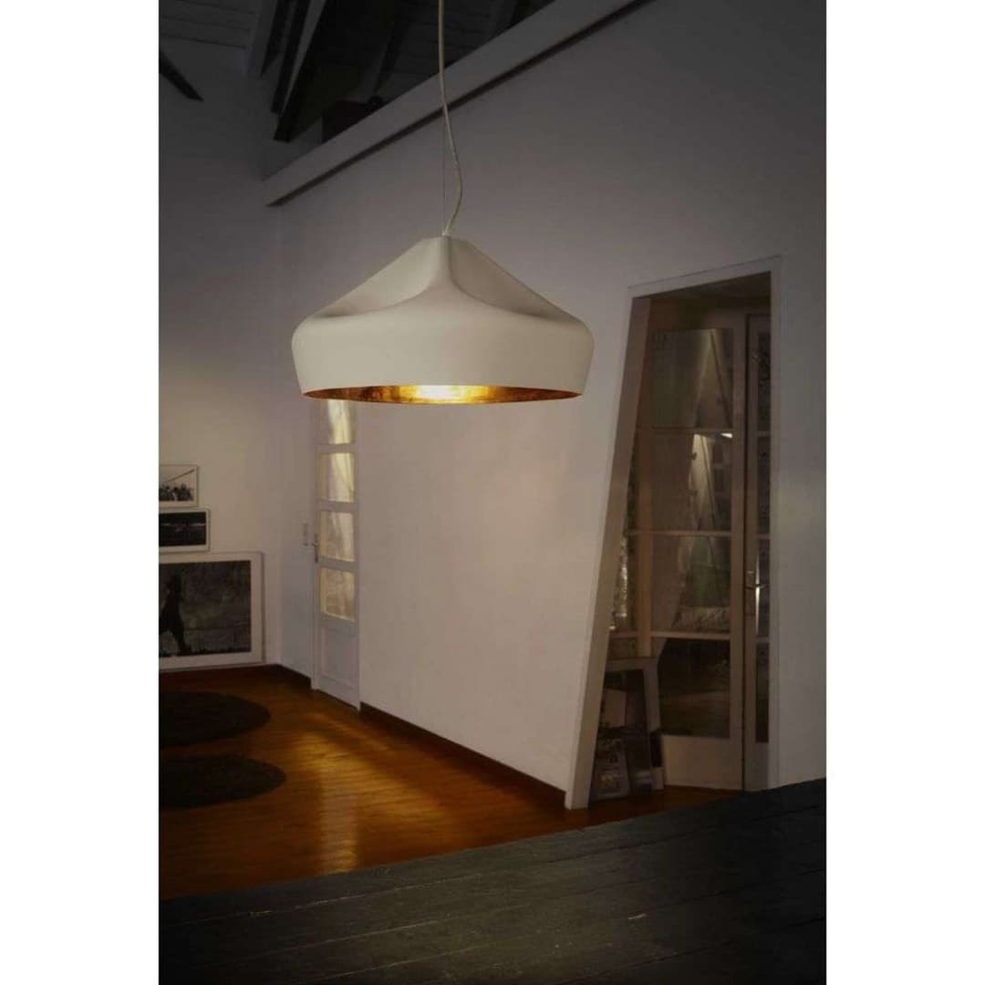 Pleat Box 47 LED Pendelleuchte Dunkelheit Grün/Gold - Marset - Esszimmer - Keramik