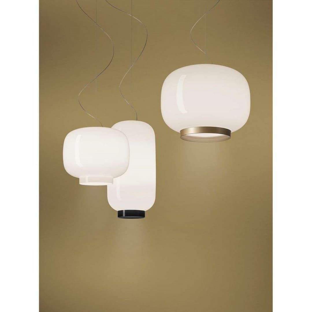 Chouchin 2 Reverse LED-Hängelampe, weiß/schwarz - Foscarini - Esszimmer - Glas