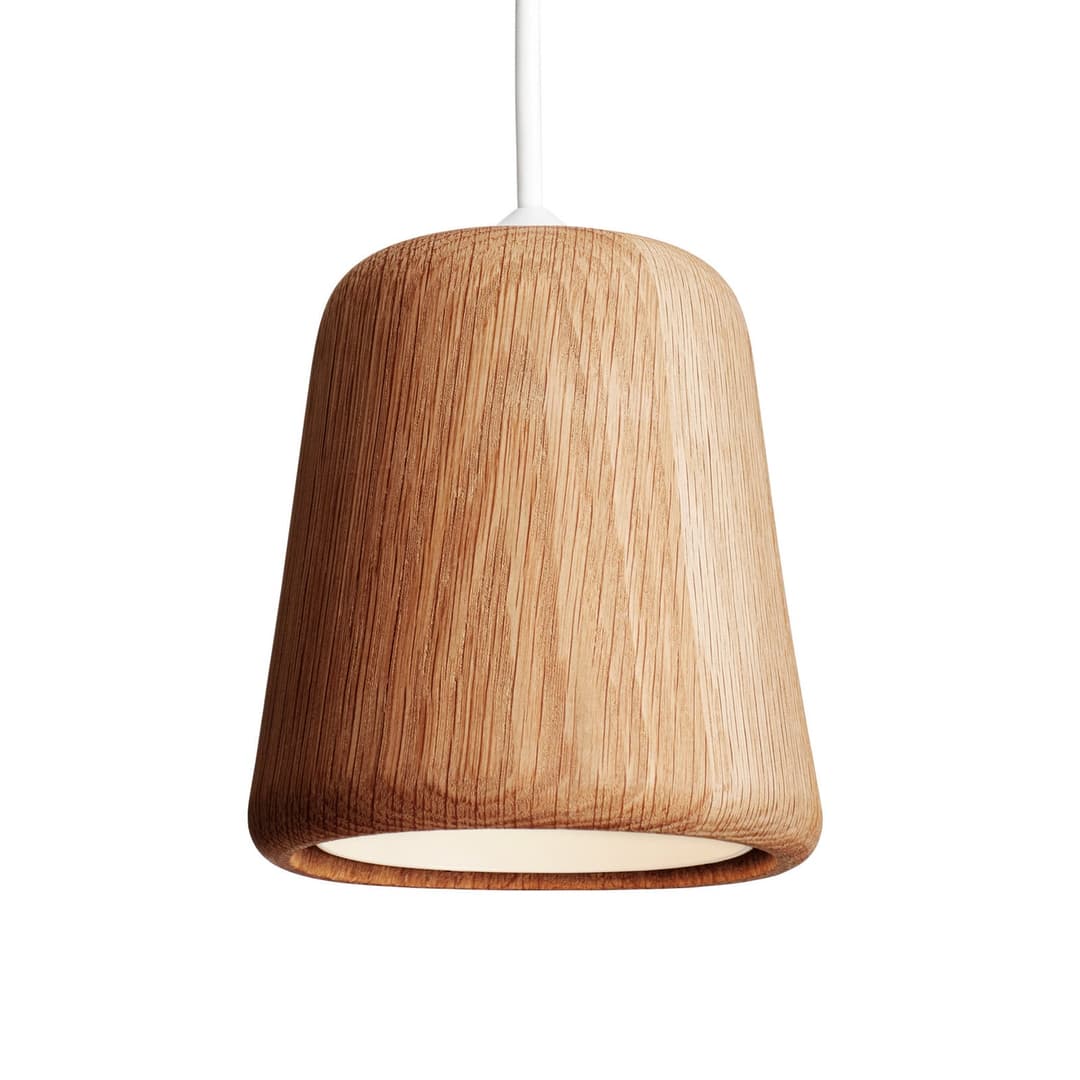 Material Pendelleuchte Natural Oak - New Works Material The Originals - Wohnzimmer - Design - Holz - Einflammig
