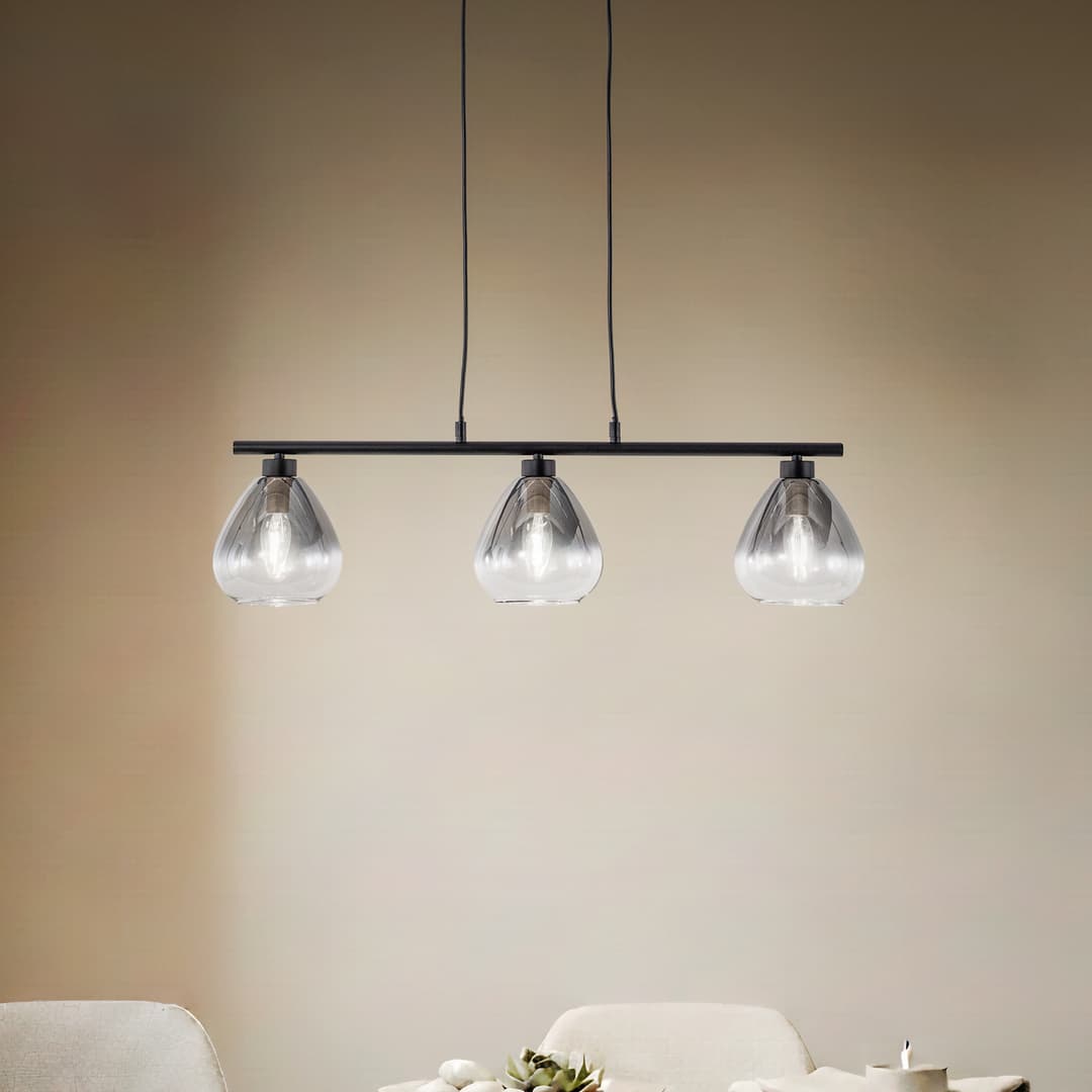 Pendura Pendelleuchte Schwarz/Rauch Grau - Lindby - Esszimmer - Modern - Glas - Mehrflammig