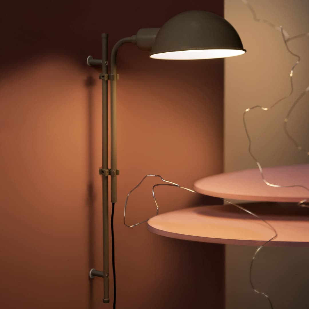 Funiculi Wandleuchte Moss Grey - Marset Funiculí A - Wohnzimmer - Design - Metall - Einflammig