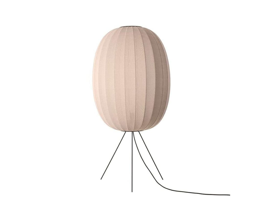 Knit-Wit 65 High Oval Stehlampe 130 cm, beige - Made By Hand - Wohnzimmer - Aluminium