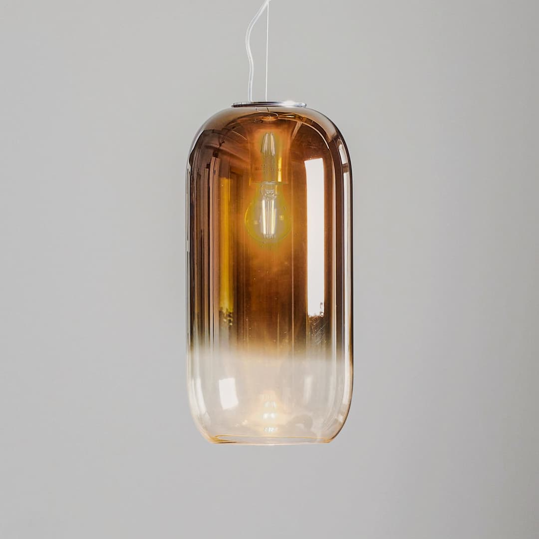 Gople Pendelleuchte Bronze - Artemide - Wohnzimmer - Design - Glas - Einflammig