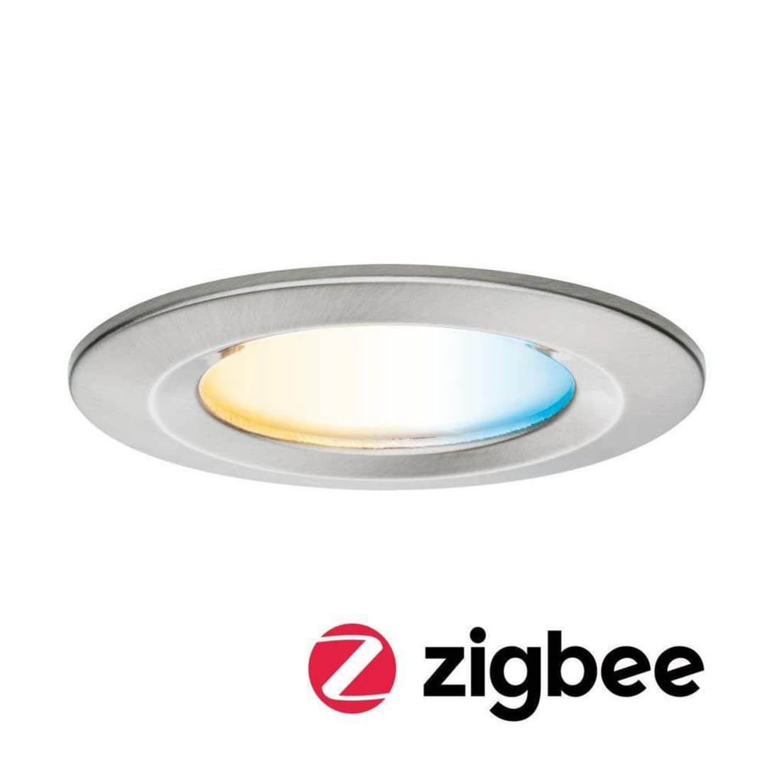 Nova Coin Smart LED-Einbaulampe eisen Ø 7,8cm CCT - Paulmann - Wohnzimmer - Aluminium